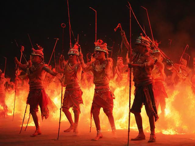 九游体育网站_ 传统民俗运动——高跷比赛热火朝天，高跷表演