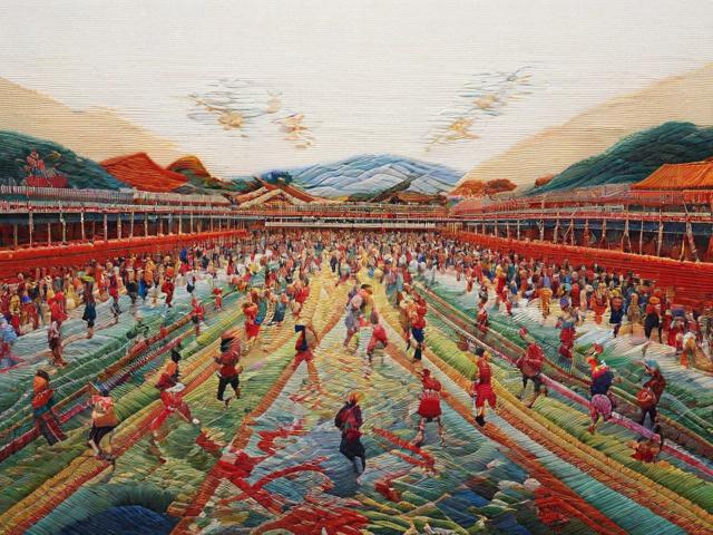 九游体育网站_ 传统民族刺绣接力赛，文化传承与运动融合，传统文化之刺绣